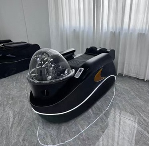 Fauteuil de lavage électrique moderne pour spa capillaire avec circulation d'eau, mobilier de salon de coiffure noir - Product Image 4