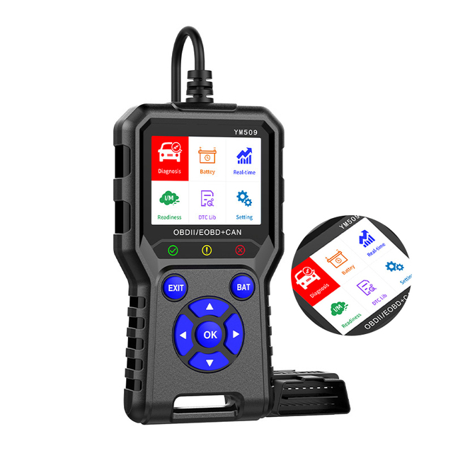 KBD OBD2 Engine Diagnostic Scanner with Full System Check 1 Year Warranty ABS Material for Cars Trucks & SUVs