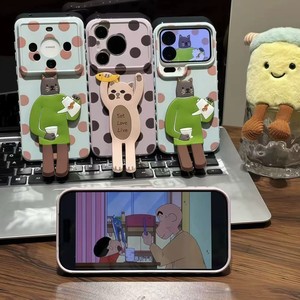 Custodia per telefono 3D a forma di gatto con gambe lunghe per <span class=keywords><strong>iPhone</strong></span> 17 Pro Max, antiurto e anti-caduta, con supporto integrato, compatibile anche con <span class=keywords><strong>iPhone</strong></span> 16, 15, 12, 11 - Product Image 4