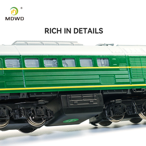 Modèle de scène de <span class=keywords><strong>train</strong></span> vert à l'échelle 1/87, matériel de table de sable DIY, paysage miniature, multi-scènes, jouet télécommandé en métal moulé sous pression - Product Image 4