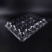 Boîte d'emballage transparente en plastique PET pour 24 cupcakes, pâtisseries, muffins, gâteaux, conteneur jetable transparent en blister
