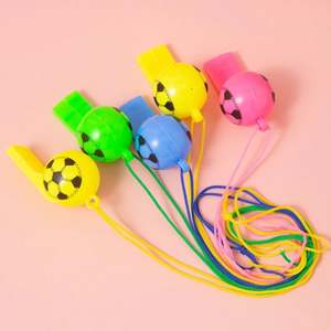 Sifflet d'arbitre en plastique avec visage souriant pour les supporters - Sifflet sportif puissant avec cordon pour le football, les arbitres, les événements, les promotions - Product Image 3