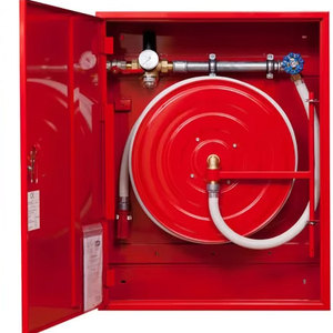 Armoire pour Tuyau d'Incendie avec Boîte à Tuyau d'Incendie Intégrée, Armoire Rouge Double Couche en Acier Carbone, Montage Mural - Product Image 1