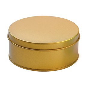 Scatola di latta del metallo della torta del biscotto delle scatole di latta rotonde del biscotto su ordinazione vuoto del commestibile dell'<span class=keywords><strong>oro</strong></span> - Product Image 3
