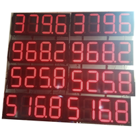 Panel Layar LED Tahan Air Luar Ruangan untuk SPBU, Warna Merah/Putih, 88.88, Digunakan untuk Tampilan Harga Bensin SPBU