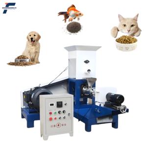 40-50kg <span class=keywords><strong>Kibble</strong></span> Seco <span class=keywords><strong>Dog</strong></span> Cat Pet <span class=keywords><strong>Food</strong></span> Flutuante Fish Feed Extrusora Pellet Making Manufacturing Machine Preço com diferentes moldes - Product Image 1