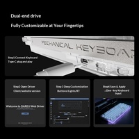 Clavier mécanique filaire Dareu Cool98RT Ice Blade à axe magnétique, bande lumineuse transparente RGB, pour gaming e-sport, personnalisable, haute performance