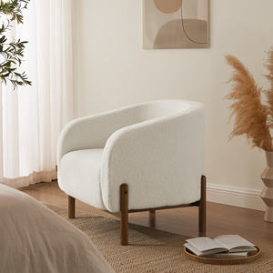 Fauteuils tonneaux <span class=keywords><strong>VASAGLE</strong></span>, fauteuil d'appoint en fourrure, fauteuil rembourré en peluche, canapé une place avec rembourrage doux - Product Image 3