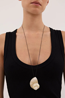 Collier pendentif tête de beauté en nacre de mer profonde en coquille d'ormeau naturel de mode européenne et américaine pour les vacances à la plage