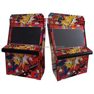 32-inch Retro <span class=keywords><strong>Arcade</strong></span> gỗ Tủ 2-người chơi trò chơi video máy Tiếng Anh ngôn ngữ đồng xu Pusher trẻ em giải trí giao diện điều khiển bán buôn - Product Image 1