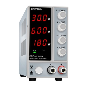 WANPTEK Alimentatore da Banco DC Regolabile 30V 6A, Display LED a 3 Cifre, per Riparazioni, Laboratori, Design, Scuole, Test, Elettroplaccatura, Ricarica, NPS306W - Product Image 5