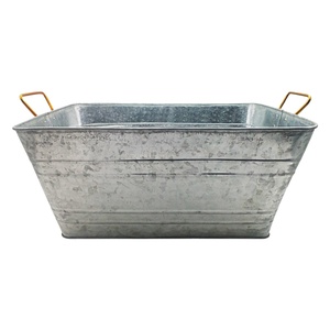 Secchiello per Ghiaccio Quadrato in Metallo Zincato da 40 Litri, Vendita Diretta all'Ingrosso, Contenitore Refrigerante per Birra - Product Image 6