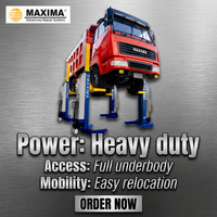 MAXIMA FC75W 4 Kolonlu Hareketli Kamyon Lifti 7.5 Ton/Kolon Kablosuz Hidrolik Kamyon Mobil Kolon Lifti Kamyon Lifti