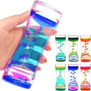 Oem đầy màu sắc hẹn giờ chất lỏng Bong Bóng đồ chơi cảm giác vui vẻ màu sắc ngẫu nhiên màu sắc mới chuyển động chất lỏng bọt xà bông dầu nước đồng hồ cát - Product Image 2
