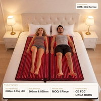 Selimut Terapi Cahaya Merah Bersertifikat Fitkang FCC CE 180*180cm 2240pcs 3-Chip 660nm 850nm Selimut Fotobiomodulasi Seluruh Tubuh