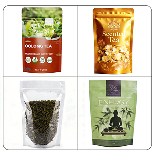 Custom Stand up Mylar Food Grade Reflective for <strong>Tea</strong> Heat Seal Resealable <strong>Tea</strong> Packaging Eco Friendly Compostable <strong>Tea</strong> Bag - Product Image 1