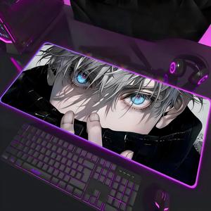 แผ่นรองเมาส์เกมมิ่ง RGB ไฟ LED หลายสี แผ่นรองโต๊ะหนา 3 มม. ขอบล็อคกันลื่น ขนาดใหญ่พิเศษ ยางธรรมชาติ ปรับแต่งได้ - Product Image 1