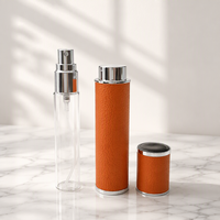 Botol Atomizer Parfum Kulit Isi Ulang 5ml, 10ml, Pompa Semprot Aluminium Berulir, Botol Parfum Kaca Portabel untuk Perjalanan