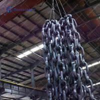 Cadena de Anclaje de Acero Aleado de Alta Resistencia Pintada de Negro con Certificación ABS CCS BV para Construcción Naval, Cadena de Amarre