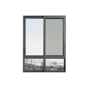 Janela deslizante de três camadas de alta qualidade, janelas de vidro com função à prova de vento para sala de estar