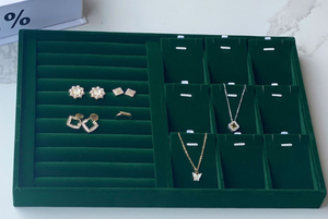 Forte nhung trang sức hiển thị khay phụ kiện Pallet cho vòng mặt dây chuyền bông tai vòng cổ hộp cao cấp cho lưu trữ đồ trang sức - Product Image 6
