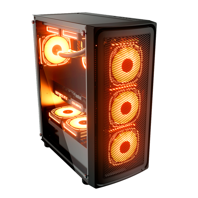 MATX USB 3.0 RGB Gaming Computer Case Tower Large ATX Design with Tempered Glass for Home Use Manufactured by PC
