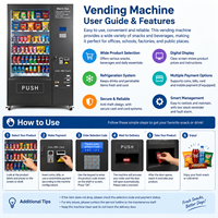 Distributeur automatique intelligent de snacks et de boissons, température ambiante, distributeur automatique commercial pour les entreprises de vente au détail