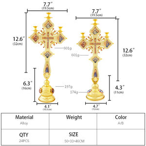 Chiesa personalizzata In piedi crocifisso a croce portacandele In lega ortodossa superiore statua crocifisso della chiesa croce - Product Image 4