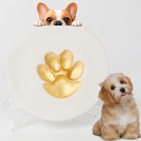 Ultimate Pawprint Keepsake Kit DIY Dog Paw Print Clay avec présentoir
