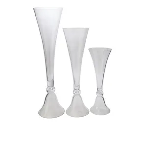 Glas dekor Trompete Klarinette Vase Klassiker für Hochzeit Herzstück Home Event Decor Party