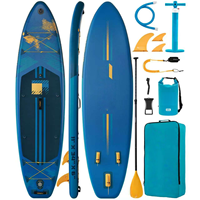 Papan SUP Tiup ELEVEN SPORT EL-003 Ramah Pemula Unisex, Aksesoris Stand-Up Paddleboarding, Bahan Drop Stitch untuk