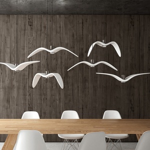 Restaurante nórdico bar Gaviota candelabro Creativo Moderno café ropa Hotel recepción decorado resina candelabro colgante Luz - Product Image 4
