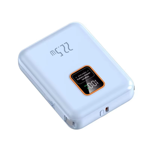 Fabrik preis PD 22,5 W Schnell ladung Magnetische drahtlose Power Bank 10000mAh Typ-C-Anschluss 2-in-1-Ladegerät mit LCD-Display und Kabeln - Product Image 1