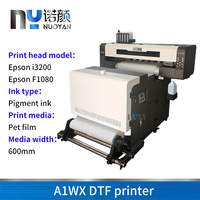 Nouvel arrivage A1 imprimante DTF 60cm Double tête I3200/F1080 transfert de chaleur Pet Film imprimante et ensemble complet de secoueur