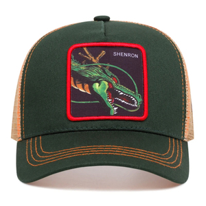 רקמה סיטונאי בעלי חיים רשת גוראס לוגו מותאם אישית ספורט בייסבול כובע 5 פאנל כובע טלאי משאית - Product Image 2