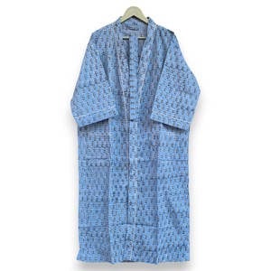 New <b>Kimono</b> Robe Cotton Floral Hand Block Print Breathable Long Sleeve Nightwear & Luxury <b>Beach</b> Cover-Up Wholesale Price - Product Image 5