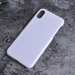 Telefon aksesuarları sert PC boş plastik şeffaf beyaz ciltli durumda telefon kapak iPhone X için kılıf