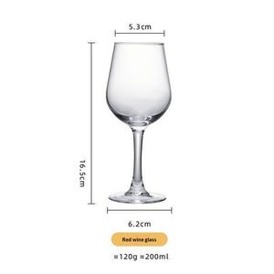 Verre à vin rouge artisanal de luxe professionnel 350 ml à longue tige avec design profond pour centres de conférence, hôtels et banquets - Product Image 6
