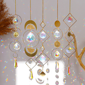 Bán buôn thạch anh cao K9 kính lăng kính mặt trời bắt cầu vồng nhà sản xuất nhà treo suncatcher cửa sổ trang trí nội thất - Product Image 2