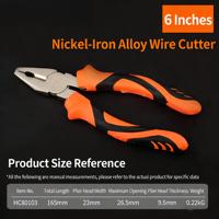Pince à dénuder multifonctionnelle industrielle en acier au chrome-vanadium, anti-statique, OEM, pour économie d'effort, coupe-fils et pince à bec effilé