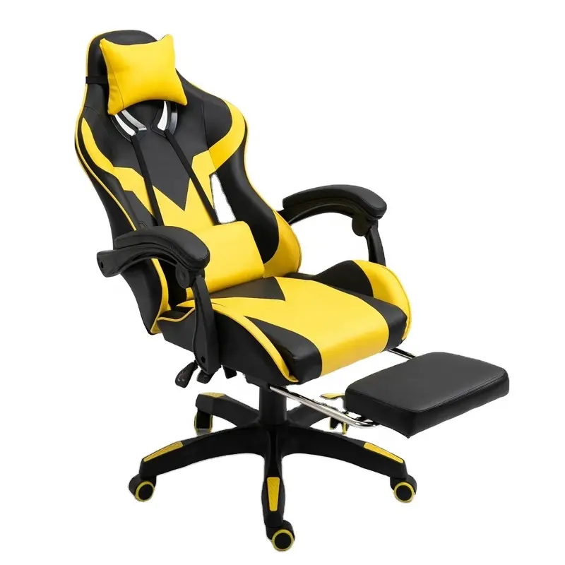 Atacado Amostra Grátis PC Silla Gamer Swivel Cheap PU Leather Racing Home Computador Office Gaming Chair Com apoio para os pés