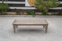Table basse moderne Wabi-Sabi antique en bois massif, meuble de salon durable, emballage en carton