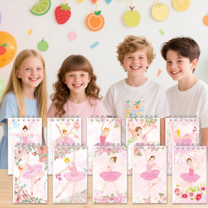 Ballet Girl Themed Notebook 10pcs 10x6cm 24 Pages Spiral Bound Portable Diary For Students - Product Image 3