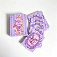 Cartes de tarot éducatives portables personnalisées en gros, écologiques, violettes, avec manuel d'utilisation, pour usage familial, noir et or