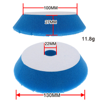 Tampons de polissage en mousse hexagonaux auto-agrippants de 130 mm avec trou central chanfreiné pour ponçage DA/RO et finition métallique