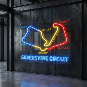 Letrero de Neón Personalizado del Circuito de <span class=keywords><strong>la</strong></span> Sarthe Le Mans, Caja de Luz LED para Pista de Carreras de 24 Horas, Decoración Industrial para Cuartos de Hombre y Bares - Product Image 3