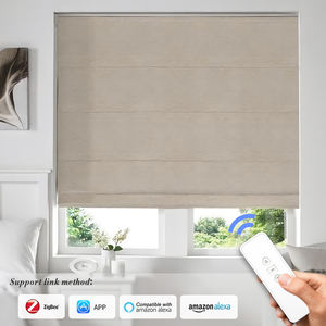 ستائر رومانية آلية سهلة التحكم بدون حبال، قماش منقوش ذكي، ستائر دوارة آلية للمكتب وغرفة المعيشة - Product Image 2
