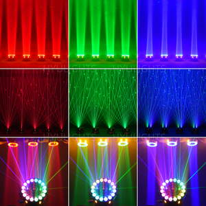 Lumière de tête mobile LED 200W, roue de Ferris, faisceau, stroboscope et laser, lumières RGBW DMX512, éclairage de scène, DJ, fête, bar, KTV, effet disco - Product Image 4