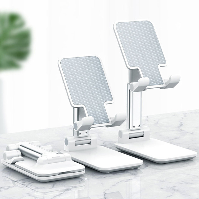 2024 CHEAP Desktop Foldable Cell Phone Stand Holder 120 Rotation Adjustable Height Flexible Cellphone Accessories for Desk