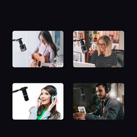 Microphone de Gaming Professionnel Cardioïde à Condensateur Filaire RGB USB Anti-Bruit Léger Portable pour Vlog et Streaming en Direct